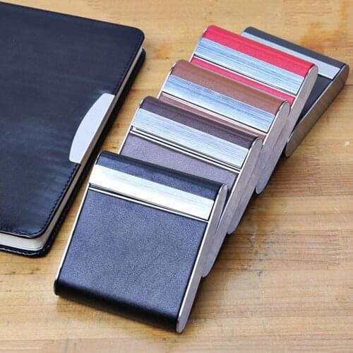 Leather 20pcs Cigarette Container Case Bank Card Cigarette Box Tobacco Holder Mini Storage Box Father Male Friend Lover Gift Men