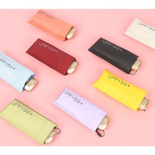 Lightweight Mini Folding Umbrella Rain Women Gift Men Fashion Pocket Parasol Anti-uv Waterproof Portable Small Womens Umbrella