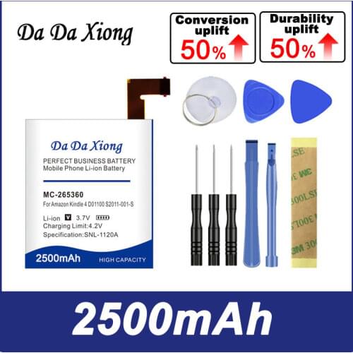 Phone Battery 0 cycles MC-265360 Battery for Amazon Kindle 4 D01100 S2011-001-S DR-A015 Built-in battery