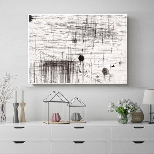Minimalist Abstract Black Line Reflection Poster Print Canvas Painting Picture Living Room Home Nordic Decorative Stickers Wall