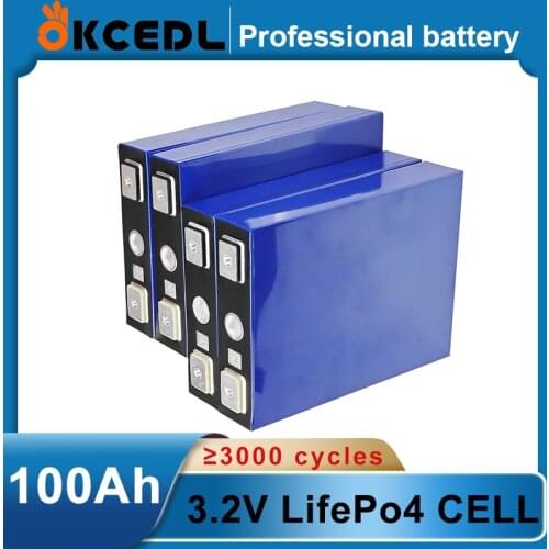 New 3.2V 100Ah LiFePO4 Battery Large Capacity Lithium Phosphate DIY 12V 24V 48V Solar Energy Storage System Free UPS or FedEx