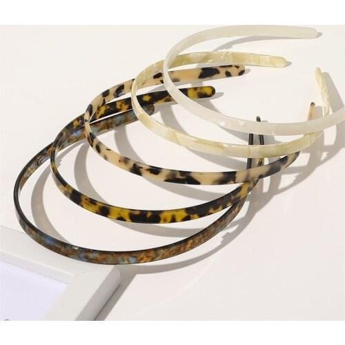 Vintage Hair Band Women Bezel Elegant Colorful Korean Acetate Headbands for Hair Woman Hair Hoop Bezel for Hair Hair Accessories