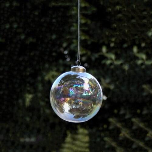 2pcs/pack Diameter=6cm Mini Size Pearly Lustre Glass Globe Christmas Tree Hanging Decorative Handmade Pendant Friend Gift