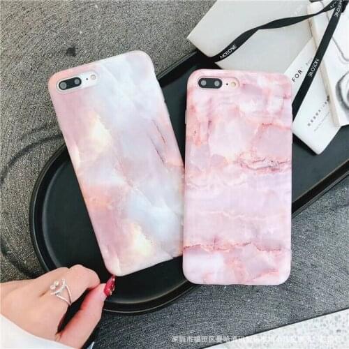 Luxury Retro art marble Painting Phone Case For iPhone 11 Pro Max case Cute soft cover for iPhone XS XR X 7 8 Plus 7Plus SE Case