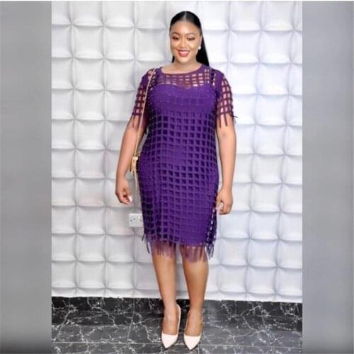 Sexy Women Two Piece Outfits Set 2021 Hollow Out Dress+ Stretch Vest 2 Piece Clothes Set Casual Chiffon Plus Size Sets Dresses