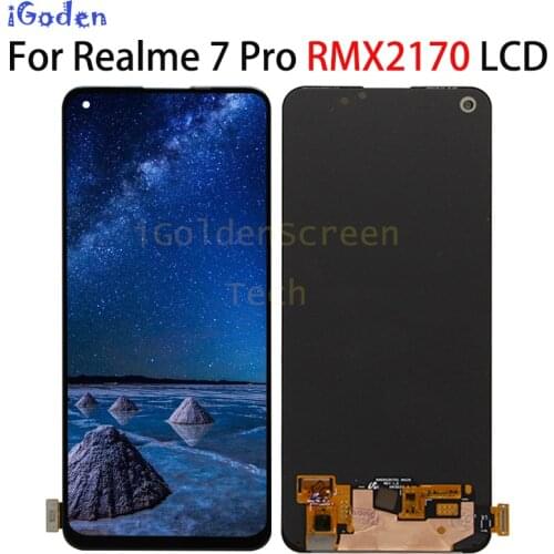Super AMOLED For OPPO Realme 7 Pro RMX2170 LCD Display Touch Screen Digitizer Assembly Replacement For Realme 7 Pro Phone 6.4"
