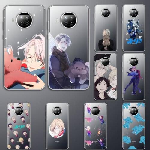 Yuri on Ice japanese anime Phone Case Transparent for Xiaomi Redmi note 10 t 8 9 pro lite 11 custom proctive funda