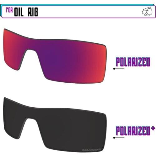 EZReplace Polarized Replacement Lenses for - Oakley Oil Rig Sunglasses - BlackPPlus-MidnightP