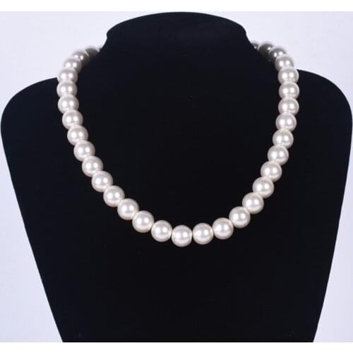 Flower season girl 12mm pearl necklace, girl jewelry, girl pearl necklace gift, party, daily dress, color