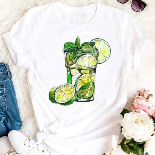 Women Summer Lemon Ladies Beach 2021 Cartoon Clothes Tshirts Cartoon Fashion Stylish T Top Lady Print Sexy Tee T-Shirt
