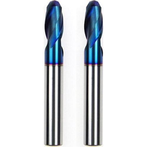 1Ps 65°2F 4mm-6mm Series CNC Metal Lathe Tool Round Head Nano Blue Milling Cutter