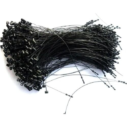 1000pcs 3Inch 8cm Black Color Cloth Garment Hang Tag Plastic Snap Lock Pins Security Loop Tag Fastener