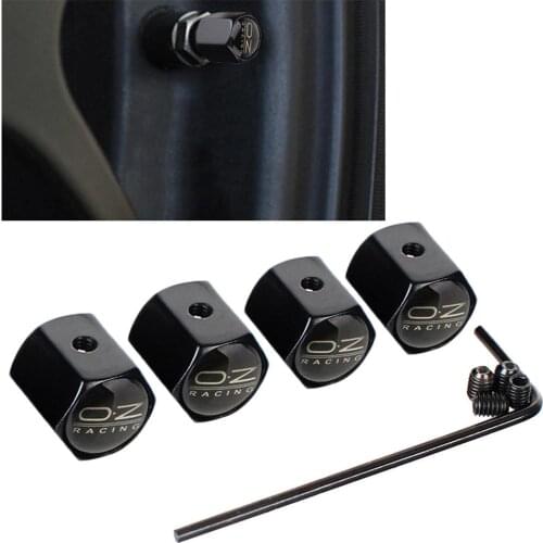 4pcs Tire Valve Core Cap Universal OZ Racing Styling OZ Logo Emblem Case Anti-theft Finger Car Wheel Tire Valve Caps Covers