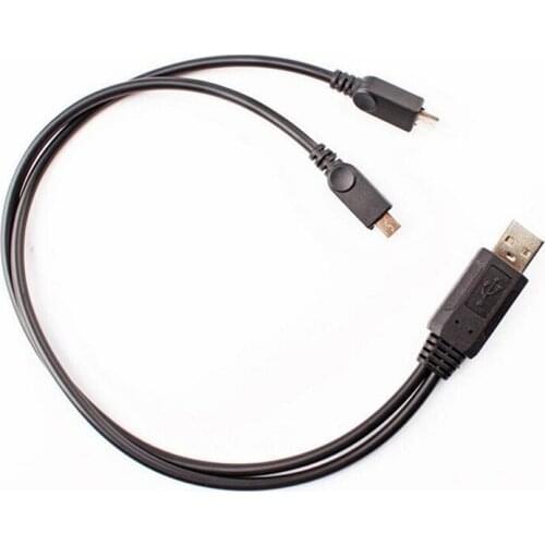 5pcs/lot USB 2.0 A Male to 2 Dual Micro USB Male Y Splitter Data Charge Adapter Cable for Car Mobil Phone