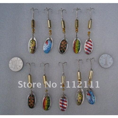 50PCS SPinner fishing lure 5g,fishing bait fishing tackle