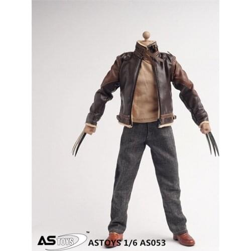 ASTOYS 1/6th AS053 Male Conner Doll Coat Leather Pants Suit No Body For Usual 12inch Doll Action Collectable
