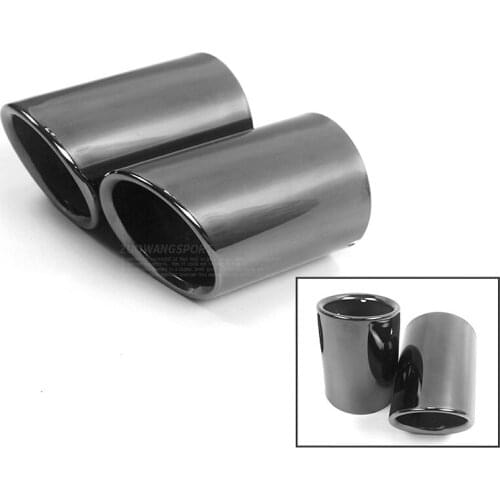 Pair Car Black Stainless Steel Exhaust Muffler End Tip Fit for Toyota Camry