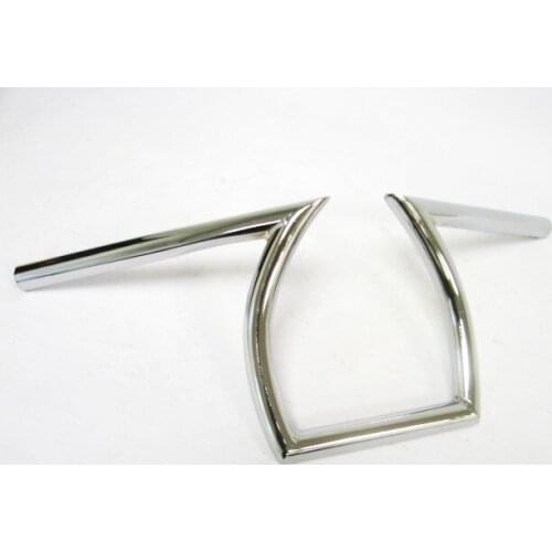 Freeahipping Chrome Drag 25mm handle bar Handlebars 1" Z Bars 8-3/4" Rise for CB GS XS KZ Z1000 Custom Chopper Cafe Racer