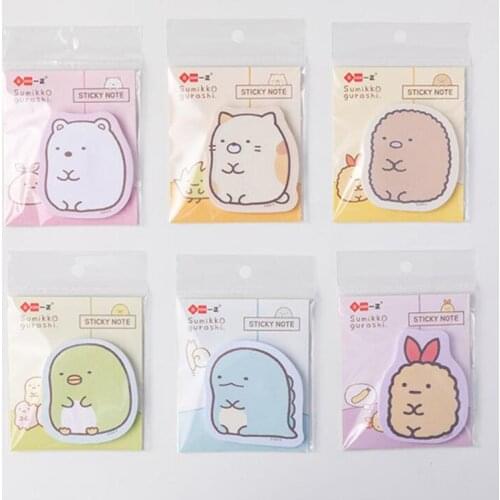 60 pcs/lot Kawaii Sumikko Gurashi Memo Pad Sticky Notes Cute N Times Stationery Label Notepad Bookmark Post school supplies