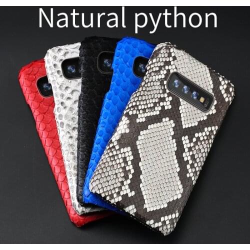 Genuine Python Leather phone case For Samsung galaxy A50 A70 s10 S10 Plus S9 s8 s7 Snakeskins cover for Samsung Note 10 note 9 8