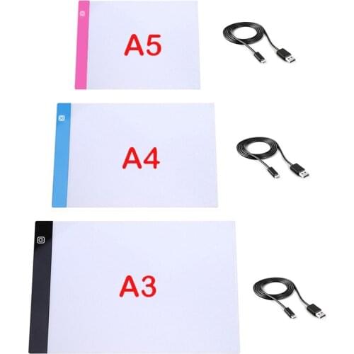 Elice A2 A3 A4 A5 ultra thin LED Drawing Digital Graphics Pad USB LED Light pad drawing tablet Electronic Art Painting