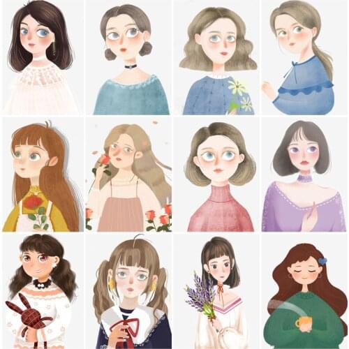 Cartoon Girl Diamond Painting Nordic Home Decor Full Square Round Drill Rhinestone Embroidery Cross Stitch Kits Wall Art Picture