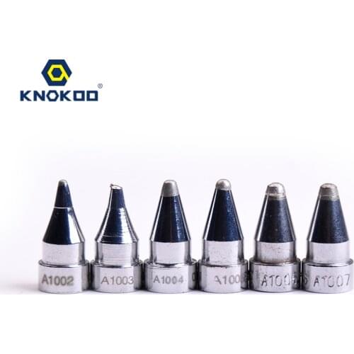 KNOKOO 10pcs/lot soldering tips A1002/A1003/A1004/A1005/A1006/A1007 Replace Desoldering Gun Solder Tip for 802 807 808 and 817