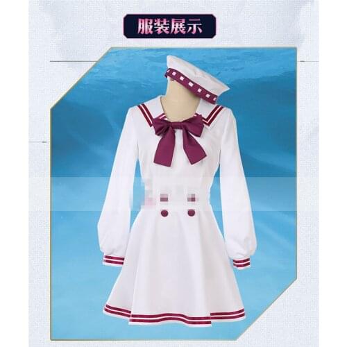 Hot Game Fate Grand Order Sthenno Sailor Suit Cosplay Costume White Custom Made Woman Clothing