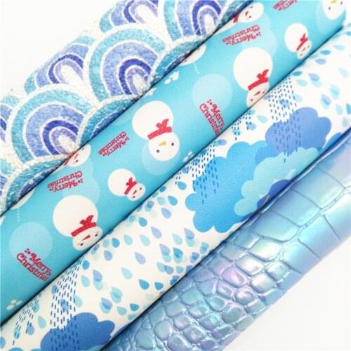 Folk Customs Printed Glitter Leather, Lace Glitter Fabric, Smooth Iridescent Faux Fabric For Bow A4 21x29CM Twinkling Ming KM067