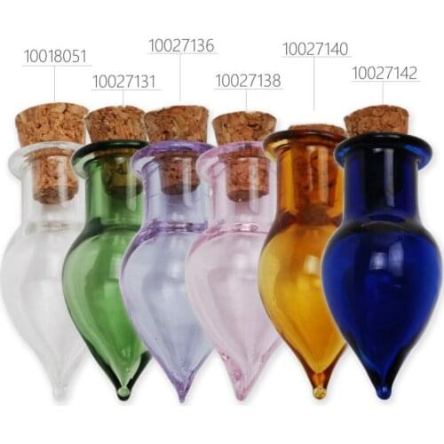 Colorful teardrop shape Tiny corked vial empty small glass bottle,wishing bottle,glass jar,tiny corked bottle,sold 10pcs-100271