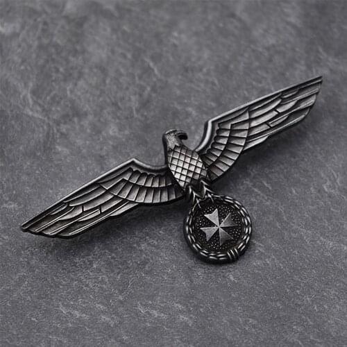 Maltese Iron Cross Medal Eagle Badge Insignia Metal Pin Brooch