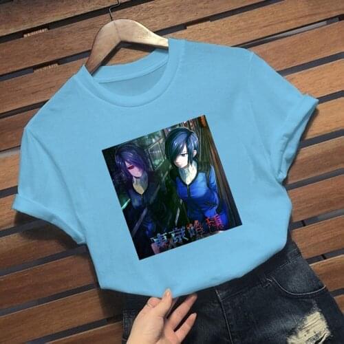 2020 anime Tokyo Ghoul Tees Men Tops T-shirt manga Touka Kirishima Harajuku Unisex Tshirt Male 90s