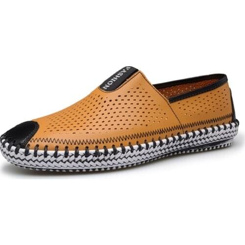 2017 Men Shoes Summer Fashion Breathable Men Casual Shoes Elastic Band High Quality Leather Male Shoes Plus Size 38-45