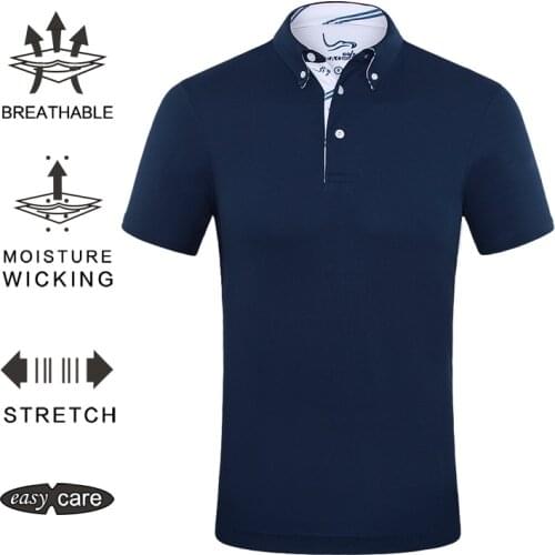 EAGEGOF Short Sleeve man Golf polo shirt Quick Dry Golf wear male Breathable Sportswear Golf clothing for training