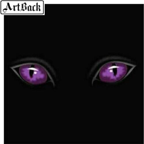 Diy diamond painting kit cat eyes full square round drill rhinestone mosaic new arrival 3d diy embroidery animal wall sticker