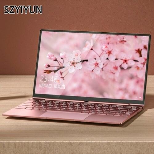 14 Inch i7-6500U Mini Metal Laptop Slim Business Work Portable PC Computer Fashion Sakura Pink Women Notebook Student Netbook
