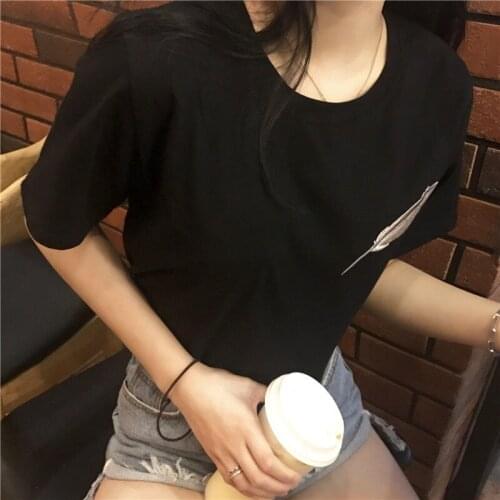 New European and American classic casual and breathable womens summer fashion T-shirt