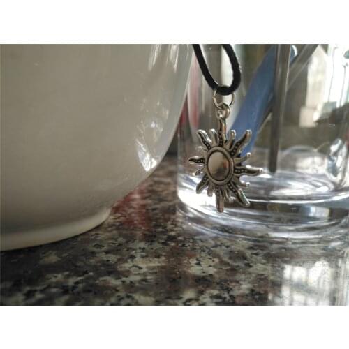 New universe Sun Moon star Starry sky Necklace Sunshine happiness sign Best Friends Gift For Friend pendant leather Necklace