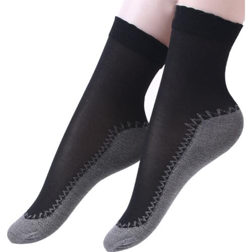 New 5 Pairs/Lot Sexy Women Silk Ankle Long Socks Summer Thin Soft Underwear Breathable Anti-Slip Cotton Transparent Lingerie