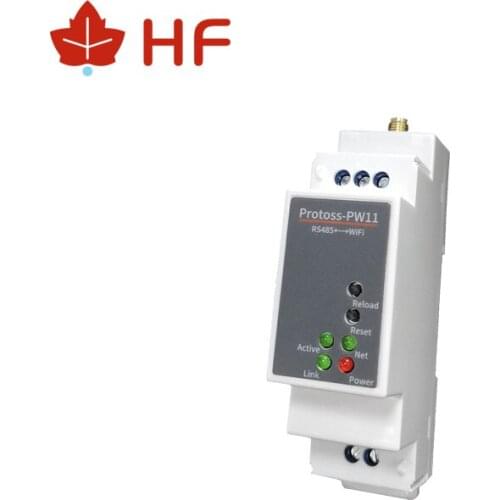 DIN-Rail Serial port RS485 to WiFi converter IOT device Protoss-PW11 AC110V~220V or DC Support Modbus TCP to RTU MQTT