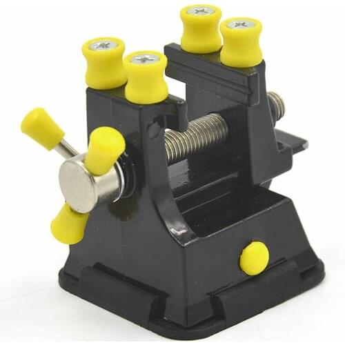 Mini DIY Adjustable Table Bench Drill Press Electric Drill Clip-on Clamp Vice Clip Carving Tool with Suction Cup Base