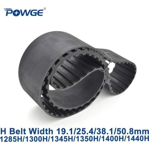 POWGE Inch H Synchronous timing belt 1285H/1300H/1325H/1345H/1350H/1400H/1405H/1440H Width 19.1/25.4/38.1/50.8mm Rubber belts