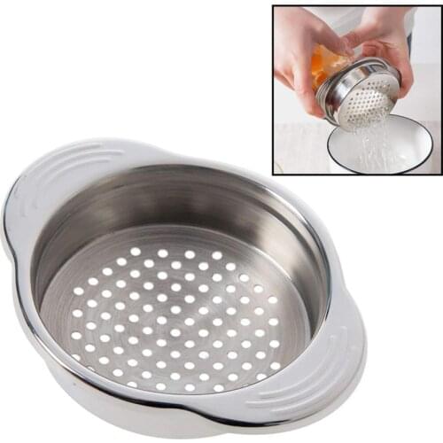 Stainless Steel Food Can Strainer Sieve Tuna Press Lid Oil Drainer Remover, Unique No-Mess Dishwasher Safe Design