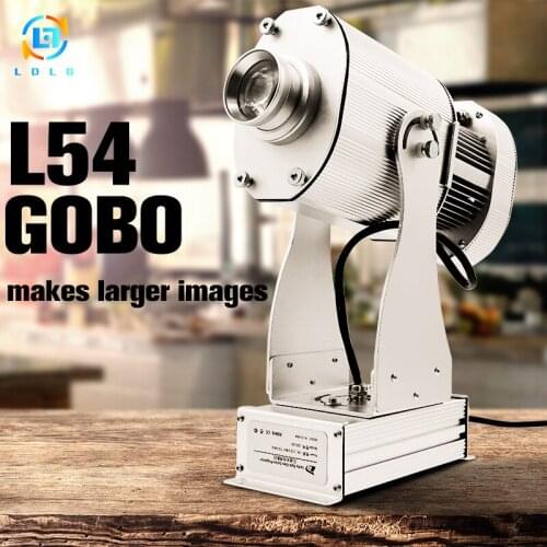 Bright Silver Rotary Image 40W LED Gobo Projector for Advertising Waterproof IP65 4500lm Clear Big Image Rotary Projector Light