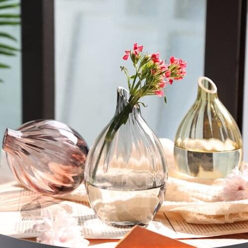 Vase Home Decor Modern Home Decoration Accessories Flower Pots Glass Transparent для домашнего интерьера вазы для интерьера