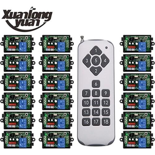 Xuanlongyuan 1000M Long Range AC220V 1CH 10A RF Wireless Remote Control Switch System Transmitter+Receivers window/Garage Doors