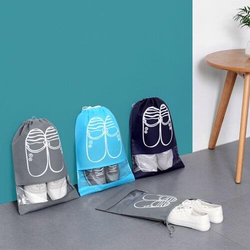 Bright Color Sneaker Bag Shoe Sacks Portable Shoes Storage Bags Hangende Schoenen Zak Cabin Bag Flat Leathe Shoe Bag