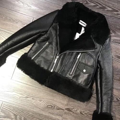 Lamb ladies fur women suede jacket