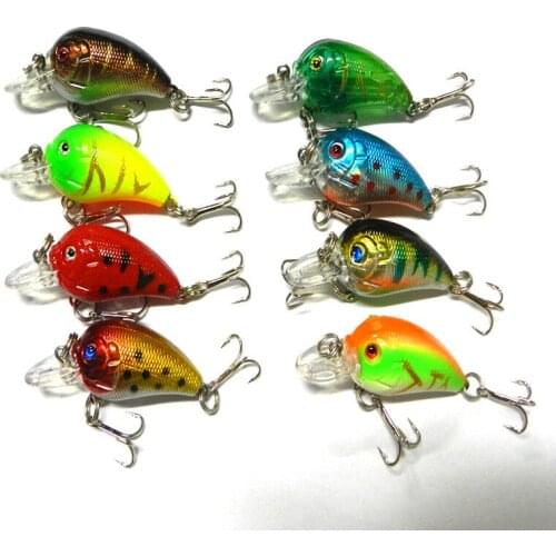 1Pcs 4.5CM 4.2G Crankbait Hard Bait Tackle Artificial Lures Fishbait Minnow Wobbler Fishing Lures 3D Fish Eye Plastic Laser Lure