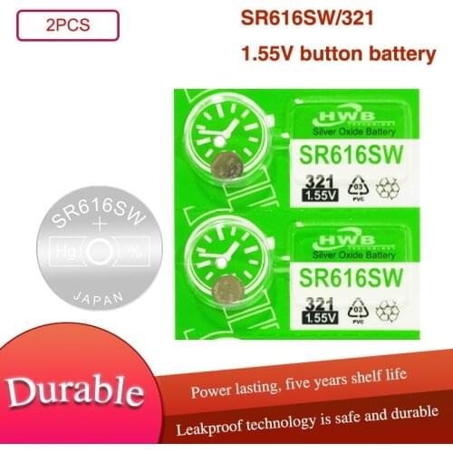 2PCS Maxell 100% Original 321 SR616SW SR616 1.55V Silver Oxide Watch Battery For toys Calculator Button Coin Cell MADE IN JAPAN